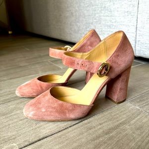 Michael kors Mary Jane blush suede pumps